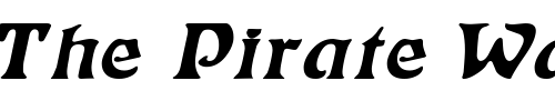 Font : LushlifeExtended-Italic Custom Text : The Pirate Way Test your own text here Click to download or to view this font on a tshirt that can be custom printed in Bali