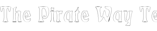 Font : LushlifeOutline Custom Text : The Pirate Way Test your own text here Click to download or to view this font on a tshirt that can be custom printed in Bali