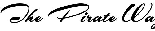 Font : LuxuryRoyaleJF Custom Text : The Pirate Way Test your own text here Click to download or to view this font on a tshirt that can be custom printed in Bali