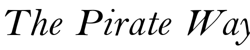 Font : MBell-Italic Custom Text : The Pirate Way Test your own text here Click to download or to view this font on a tshirt that can be custom printed in Bali