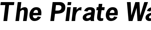 Font : MacroBlackSSK-BoldItalic Custom Text : The Pirate Way Test your own text here Click to download or to view this font on a tshirt that can be custom printed in Bali