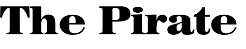 Font : MagazineHeavy-Regular-DB Custom Text : The Pirate Way Test your own text here Click to download or to view this font on a tshirt that can be custom printed in Bali