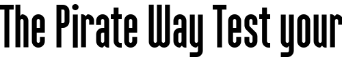Font : MartenCyr-Grotesque Custom Text : The Pirate Way Test your own text here Click to download or to view this font on a tshirt that can be custom printed in Bali