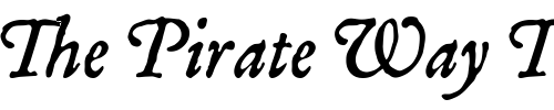 Font : Mayflower-Italic Custom Text : The Pirate Way Test your own text here Click to download or to view this font on a tshirt that can be custom printed in Bali