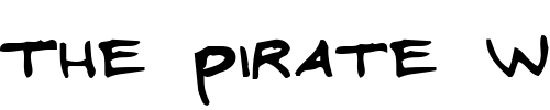 Font : Megalomaniax-KG Custom Text : The Pirate Way Test your own text here Click to download or to view this font on a tshirt that can be custom printed in Bali