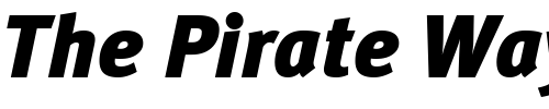 Font : MetaPlusBlack-Italic Custom Text : The Pirate Way Test your own text here Click to download or to view this font on a tshirt that can be custom printed in Bali