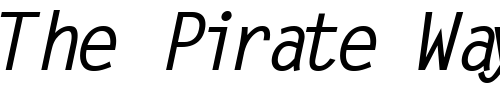 Font : Microfine-SSi-Bold-Italic Custom Text : The Pirate Way Test your own text here Click to download or to view this font on a tshirt that can be custom printed in Bali