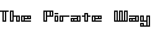 Font : Mini-Kaliber-O-TT--BRK Custom Text : The Pirate Way Test your own text here Click to download or to view this font on a tshirt that can be custom printed in Bali