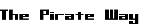 Font : Mini-Kaliber-S-TT--BRK Custom Text : The Pirate Way Test your own text here Click to download or to view this font on a tshirt that can be custom printed in Bali