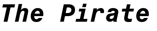 Font : Monospace-821-Bold-Italic-BT Custom Text : The Pirate Way Test your own text here Click to download or to view this font on a tshirt that can be custom printed in Bali