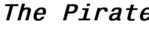 Font : Monospace821-Bold-Italic Custom Text : The Pirate Way Test your own text here Click to download or to view this font on a tshirt that can be custom printed in Bali