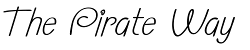Font : Morning-Limerick-BTN-Lt-Oblique Custom Text : The Pirate Way Test your own text here Click to download or to view this font on a tshirt that can be custom printed in Bali