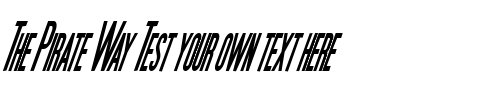 Font : Movie-Poster-Condensed-BoldItalic Custom Text : The Pirate Way Test your own text here Click to download or to view this font on a tshirt that can be custom printed in Bali