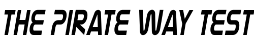 Font : Nasalization-Condensed-Light-Italic Custom Text : The Pirate Way Test your own text here Click to download or to view this font on a tshirt that can be custom printed in Bali