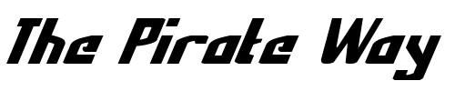 Font : National-Express-Italic Custom Text : The Pirate Way Test your own text here Click to download or to view this font on a tshirt that can be custom printed in Bali