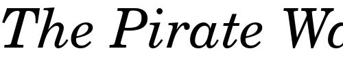 Font : NewMilleniumSchlbkSH-Italic Custom Text : The Pirate Way Test your own text here Click to download or to view this font on a tshirt that can be custom printed in Bali