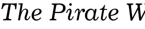 Font : News-702-Italic-BT Custom Text : The Pirate Way Test your own text here Click to download or to view this font on a tshirt that can be custom printed in Bali