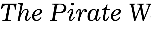 Font : News-705-Italic-BT Custom Text : The Pirate Way Test your own text here Click to download or to view this font on a tshirt that can be custom printed in Bali