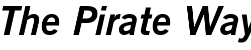 Font : News-Gothic-Bold-Italic-BT Custom Text : The Pirate Way Test your own text here Click to download or to view this font on a tshirt that can be custom printed in Bali
