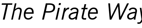 Font : News-Gothic-Italic-BT Custom Text : The Pirate Way Test your own text here Click to download or to view this font on a tshirt that can be custom printed in Bali