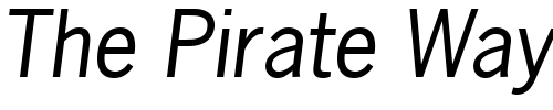 Font : News-Gothic-LT-Oblique Custom Text : The Pirate Way Test your own text here Click to download or to view this font on a tshirt that can be custom printed in Bali