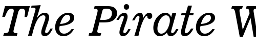 Font : News701-BT-Italic Custom Text : The Pirate Way Test your own text here Click to download or to view this font on a tshirt that can be custom printed in Bali