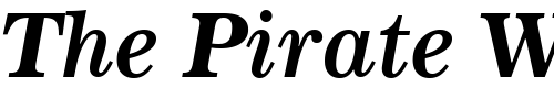 Font : News705-BT-Bold-Italic Custom Text : The Pirate Way Test your own text here Click to download or to view this font on a tshirt that can be custom printed in Bali