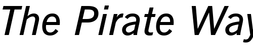Font : NewsGoth-Dm-BT-Demi-Italic Custom Text : The Pirate Way Test your own text here Click to download or to view this font on a tshirt that can be custom printed in Bali