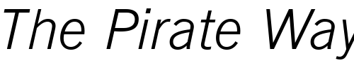 Font : NewsGoth-Lt-BT-Light-Italic Custom Text : The Pirate Way Test your own text here Click to download or to view this font on a tshirt that can be custom printed in Bali