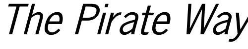 Font : NewsGothic-Italic Custom Text : The Pirate Way Test your own text here Click to download or to view this font on a tshirt that can be custom printed in Bali