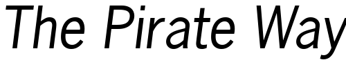 Font : NewsGothic-Oblique Custom Text : The Pirate Way Test your own text here Click to download or to view this font on a tshirt that can be custom printed in Bali