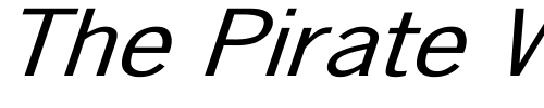 Font : NewsGothic-Wd-Italic Custom Text : The Pirate Way Test your own text here Click to download or to view this font on a tshirt that can be custom printed in Bali