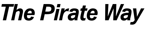 Font : NewsGothicTwo-BoldItalic Custom Text : The Pirate Way Test your own text here Click to download or to view this font on a tshirt that can be custom printed in Bali