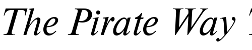 Font : NimbusRomD-Italic Custom Text : The Pirate Way Test your own text here Click to download or to view this font on a tshirt that can be custom printed in Bali