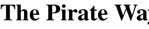 Font : NimbusRomNo9L-Bold Custom Text : The Pirate Way Test your own text here Click to download or to view this font on a tshirt that can be custom printed in Bali