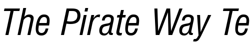 Font : NimbusSanDCon-Italic Custom Text : The Pirate Way Test your own text here Click to download or to view this font on a tshirt that can be custom printed in Bali