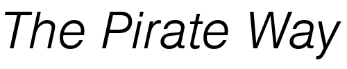 Font : NimbusSanDLig-Italic Custom Text : The Pirate Way Test your own text here Click to download or to view this font on a tshirt that can be custom printed in Bali