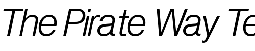 Font : NimbusSanPLig-Italic Custom Text : The Pirate Way Test your own text here Click to download or to view this font on a tshirt that can be custom printed in Bali