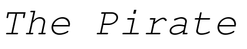 Font : Nimbus_Mono_L_Oblique Custom Text : The Pirate Way Test your own text here Click to download or to view this font on a tshirt that can be custom printed in Bali