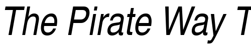 Font : Nimbus_Sans_Becker_LCon_Italic Custom Text : The Pirate Way Test your own text here Click to download or to view this font on a tshirt that can be custom printed in Bali