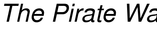 Font : Nimbus_Sans_Becker_L_Italic Custom Text : The Pirate Way Test your own text here Click to download or to view this font on a tshirt that can be custom printed in Bali