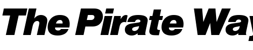 Font : Nimbus_Sans_Becker_PBla_Italic Custom Text : The Pirate Way Test your own text here Click to download or to view this font on a tshirt that can be custom printed in Bali