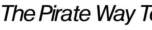 Font : Nimbus_Sans_Becker_P_Italic Custom Text : The Pirate Way Test your own text here Click to download or to view this font on a tshirt that can be custom printed in Bali