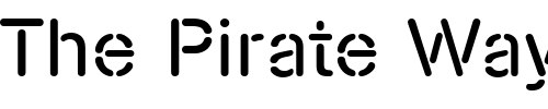 Font : Nimbus_Stencil_Becker Custom Text : The Pirate Way Test your own text here Click to download or to view this font on a tshirt that can be custom printed in Bali