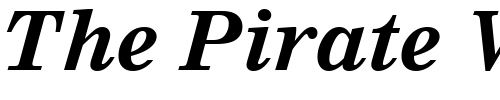 Font : Nimrod-MT-Bold-Italic Custom Text : The Pirate Way Test your own text here Click to download or to view this font on a tshirt that can be custom printed in Bali