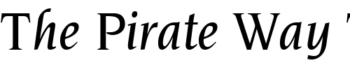 Font : Novarese-MediumItalic Custom Text : The Pirate Way Test your own text here Click to download or to view this font on a tshirt that can be custom printed in Bali