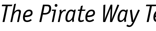 Font : Officina-Sans-OS-ITC-TT-BookIta Custom Text : The Pirate Way Test your own text here Click to download or to view this font on a tshirt that can be custom printed in Bali