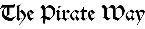 Font : Oldschwab_Becker Custom Text : The Pirate Way Test your own text here Click to download or to view this font on a tshirt that can be custom printed in Bali