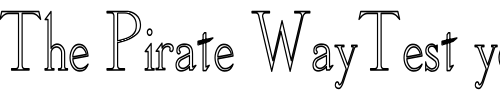 Font : Olivert-Condensed Custom Text : The Pirate Way Test your own text here Click to download or to view this font on a tshirt that can be custom printed in Bali