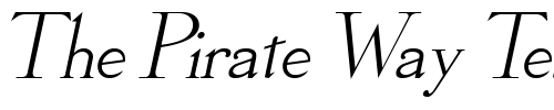Font : Olympus-Italic Custom Text : The Pirate Way Test your own text here Click to download or to view this font on a tshirt that can be custom printed in Bali